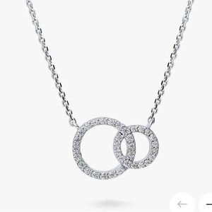 - Interlocking Circle necklace  sterling silverl| Layering necklace